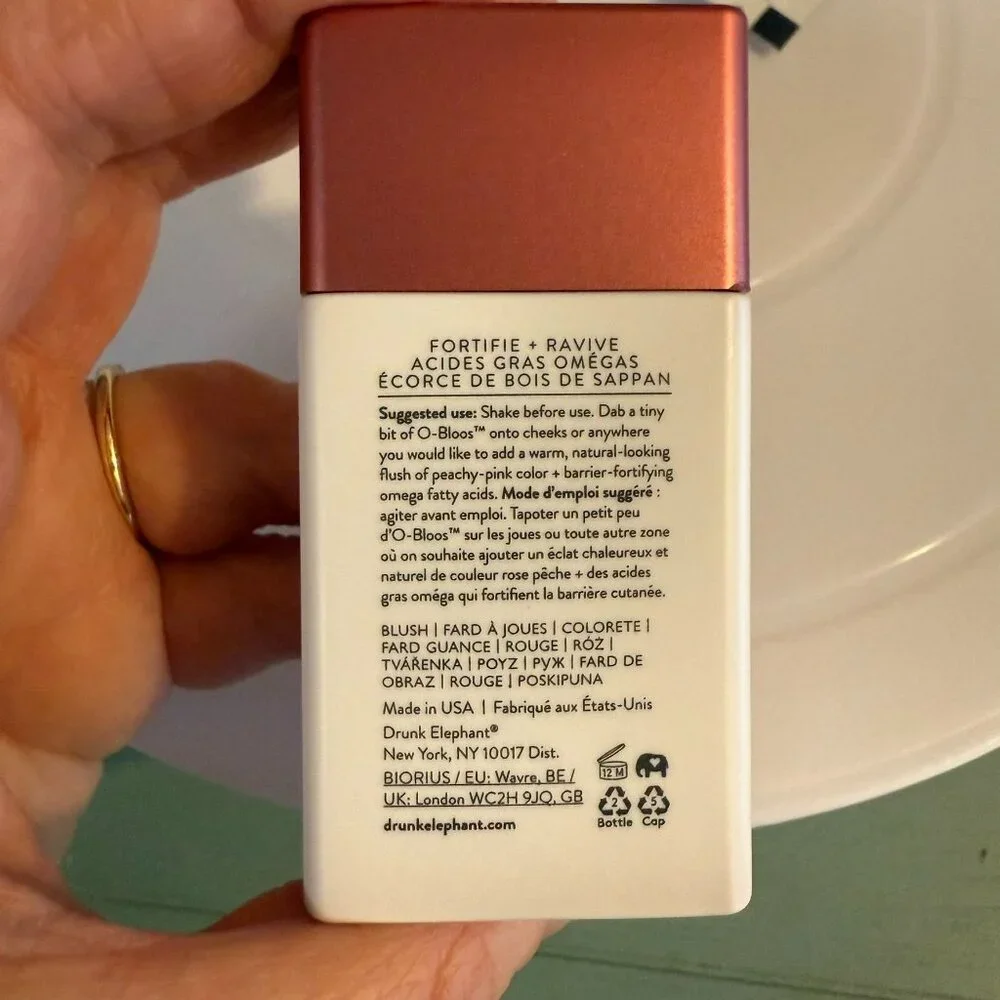 Drunk Elephant O-Bloos Rosi Drops Fortify and Blush Full Size 1 fl oz PH 5.5
